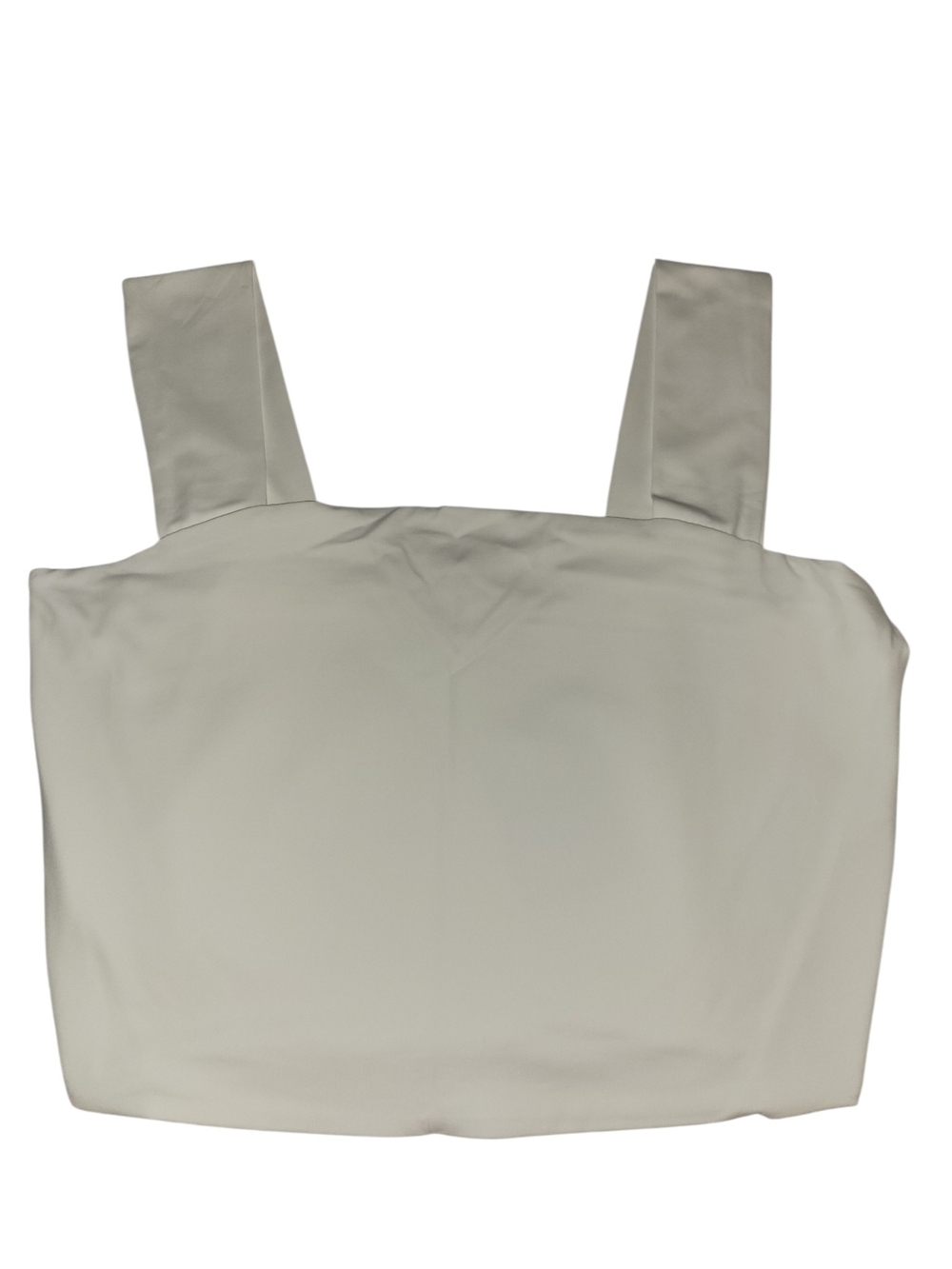 Second Skin Square Neck Crop Tank Top - White Size M
